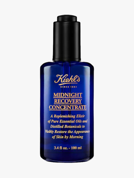Kiehl's Midnight Recovery Concentrate in branded component on a light gray background